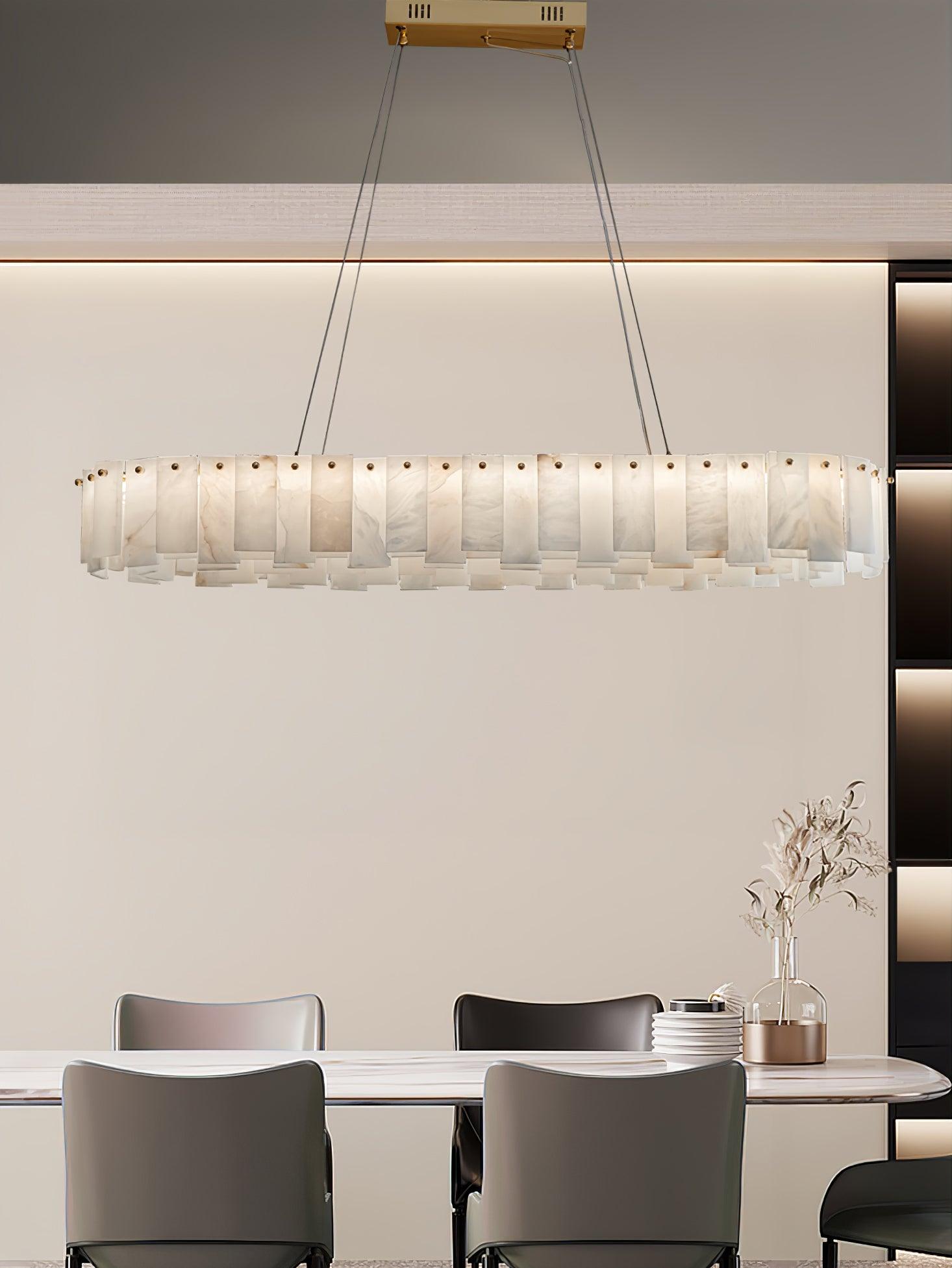 Celestial Alabaster Round Chandelier - YhLamps