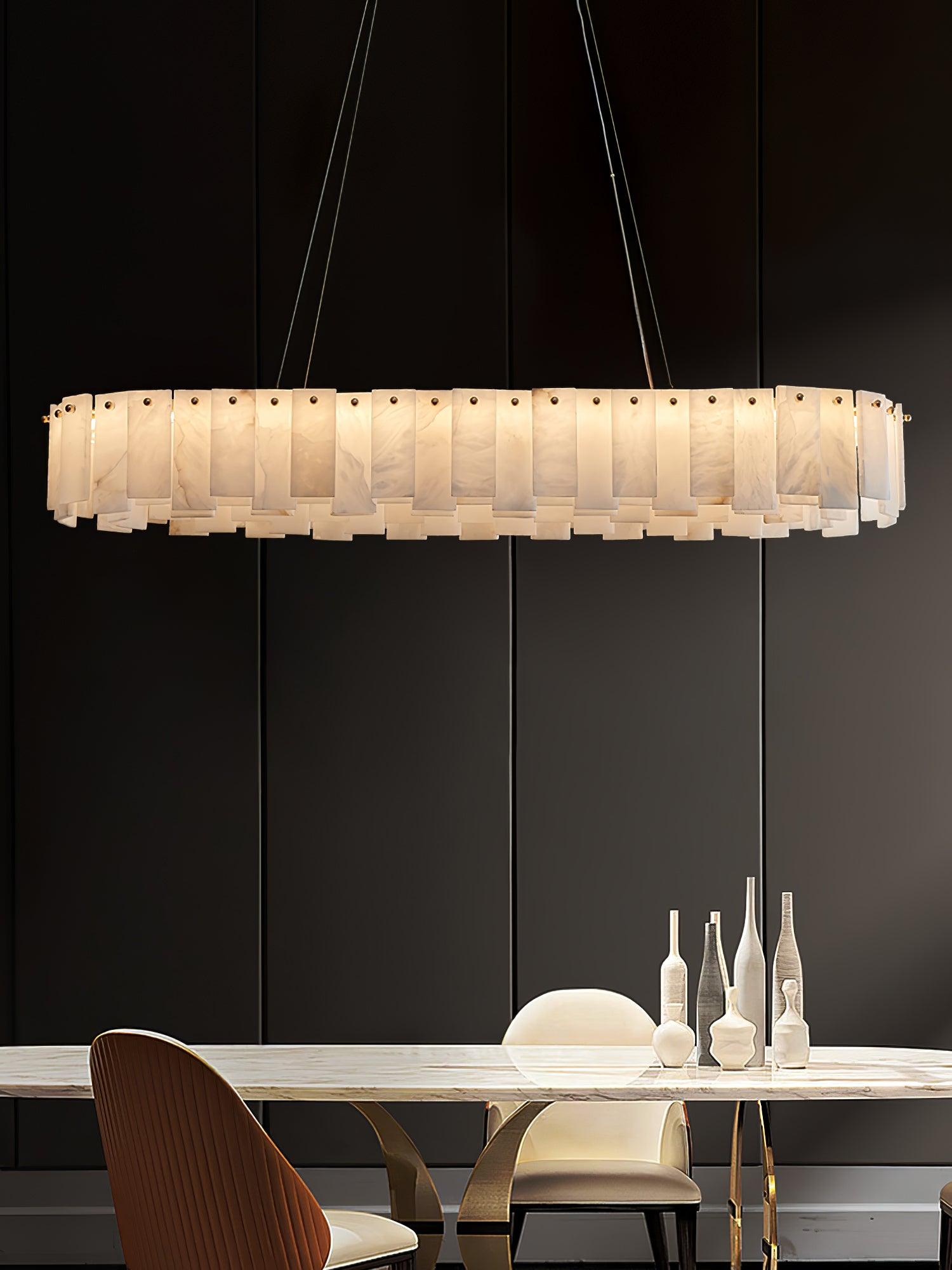Celestial Alabaster Round Chandelier - YhLamps