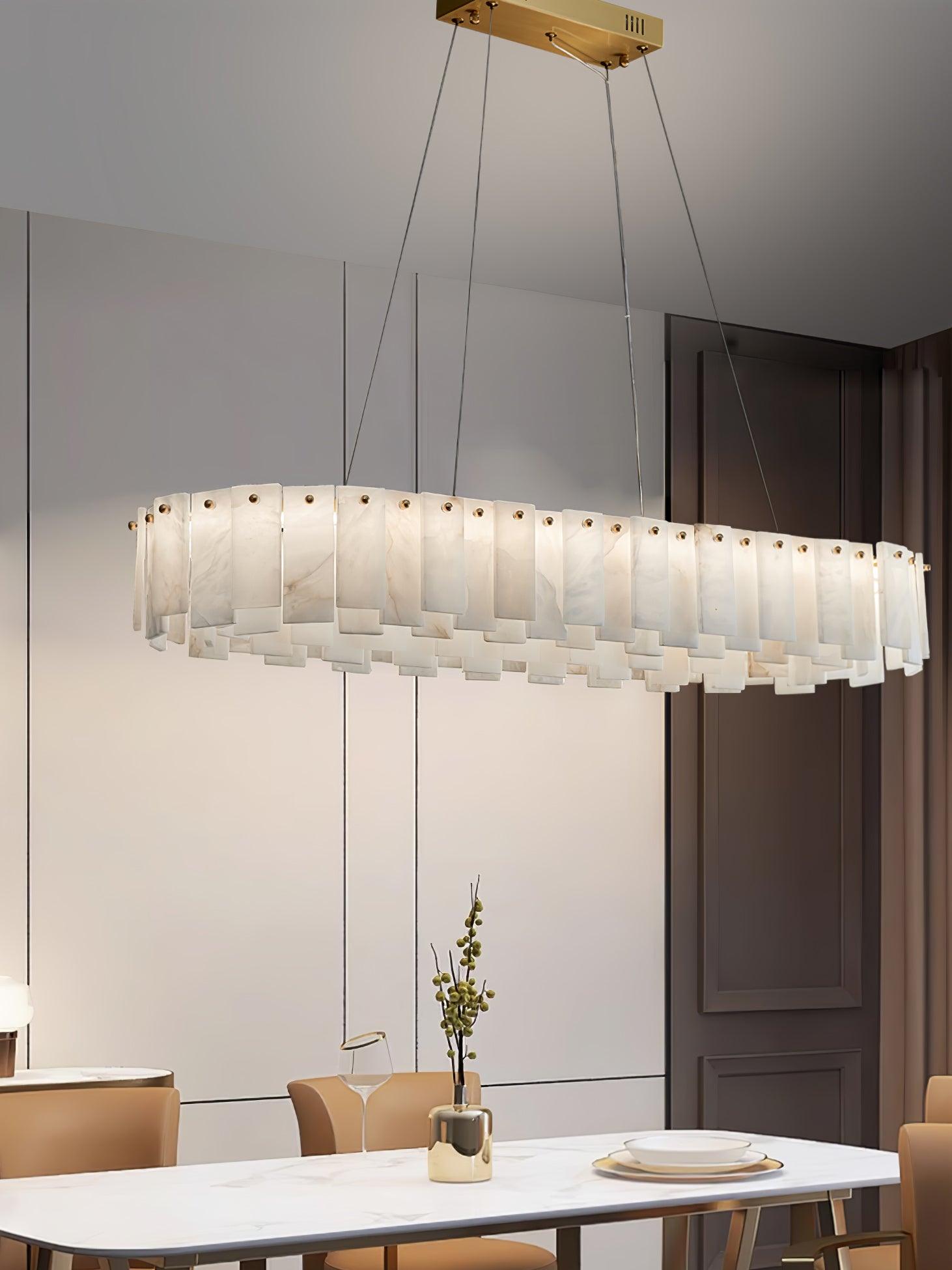 Celestial Alabaster Round Chandelier - YhLamps