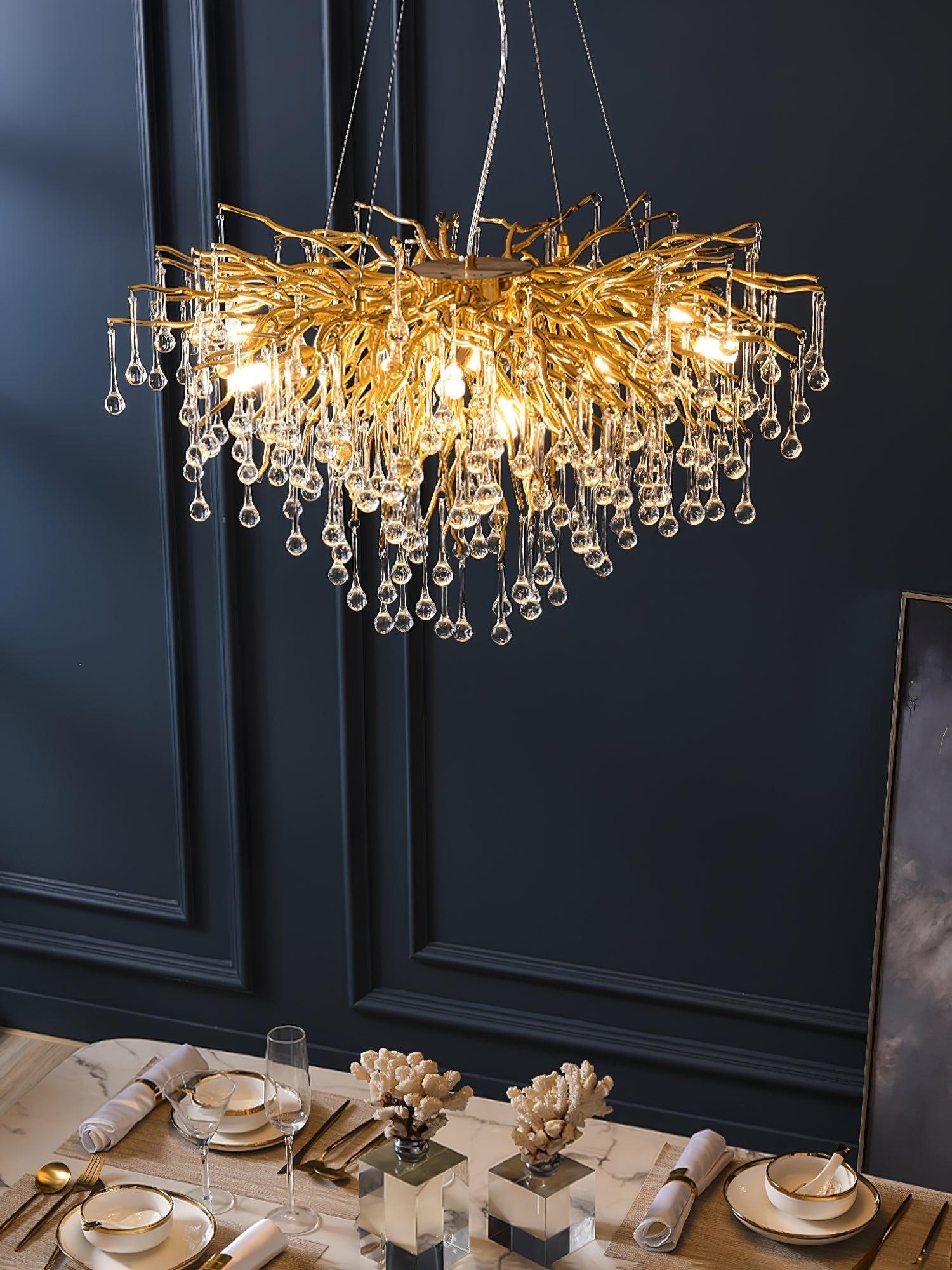 Teardrop Crystal Chandelier - YhLamps