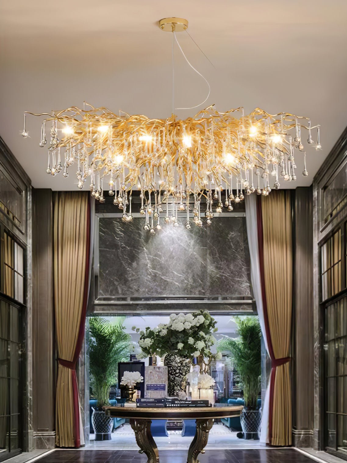 Teardrop Crystal Chandelier - YhLamps