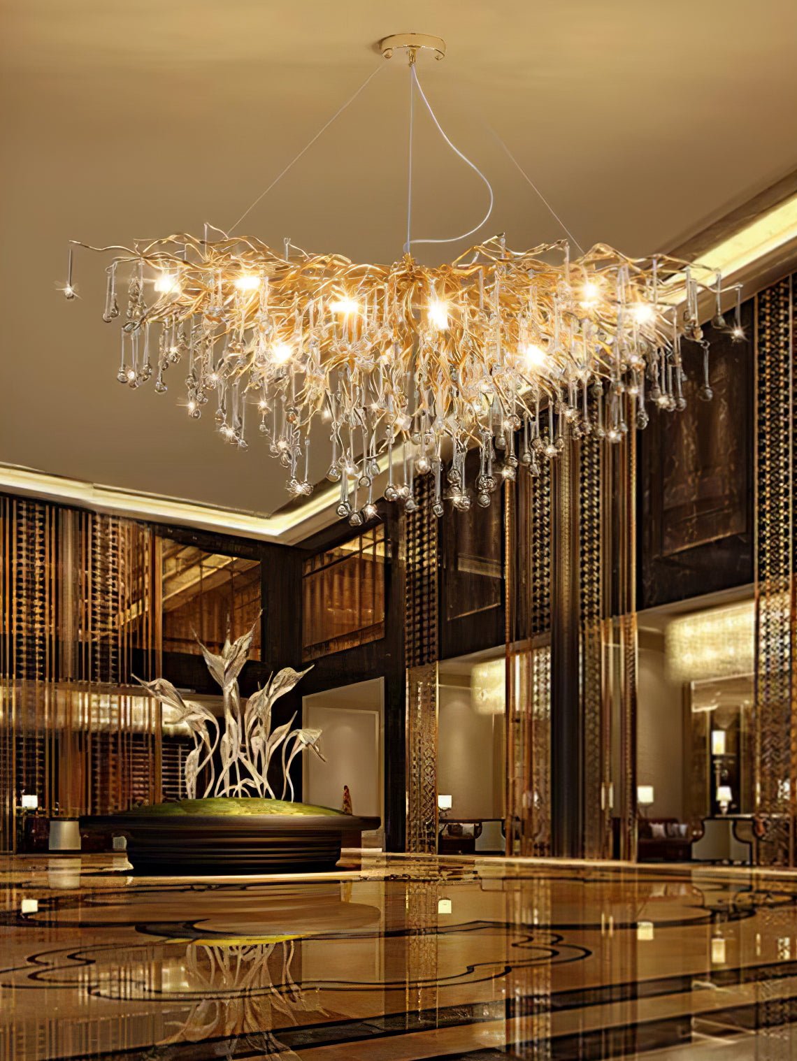 Teardrop Crystal Chandelier - YhLamps