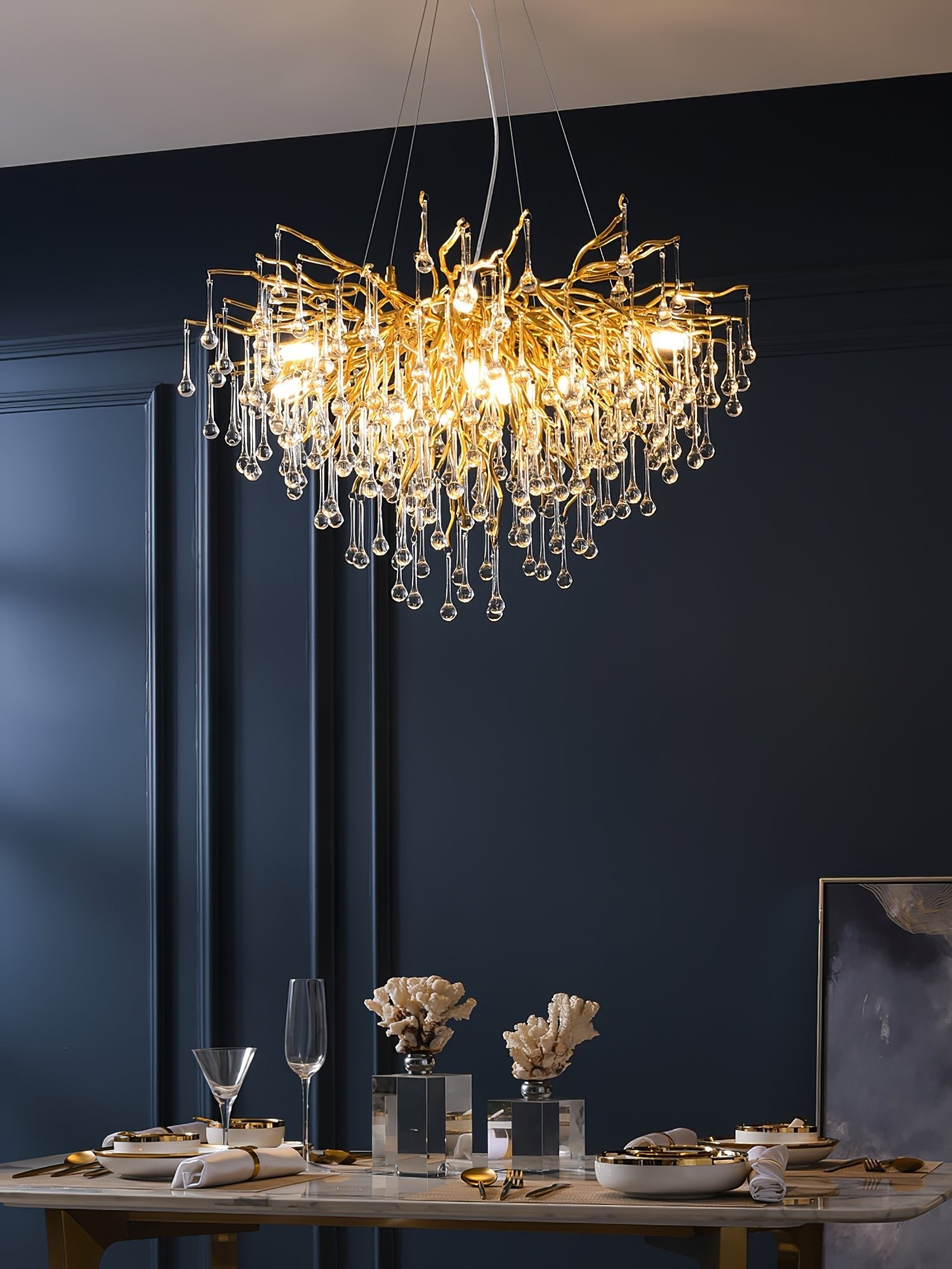 Teardrop Crystal Chandelier - YhLamps