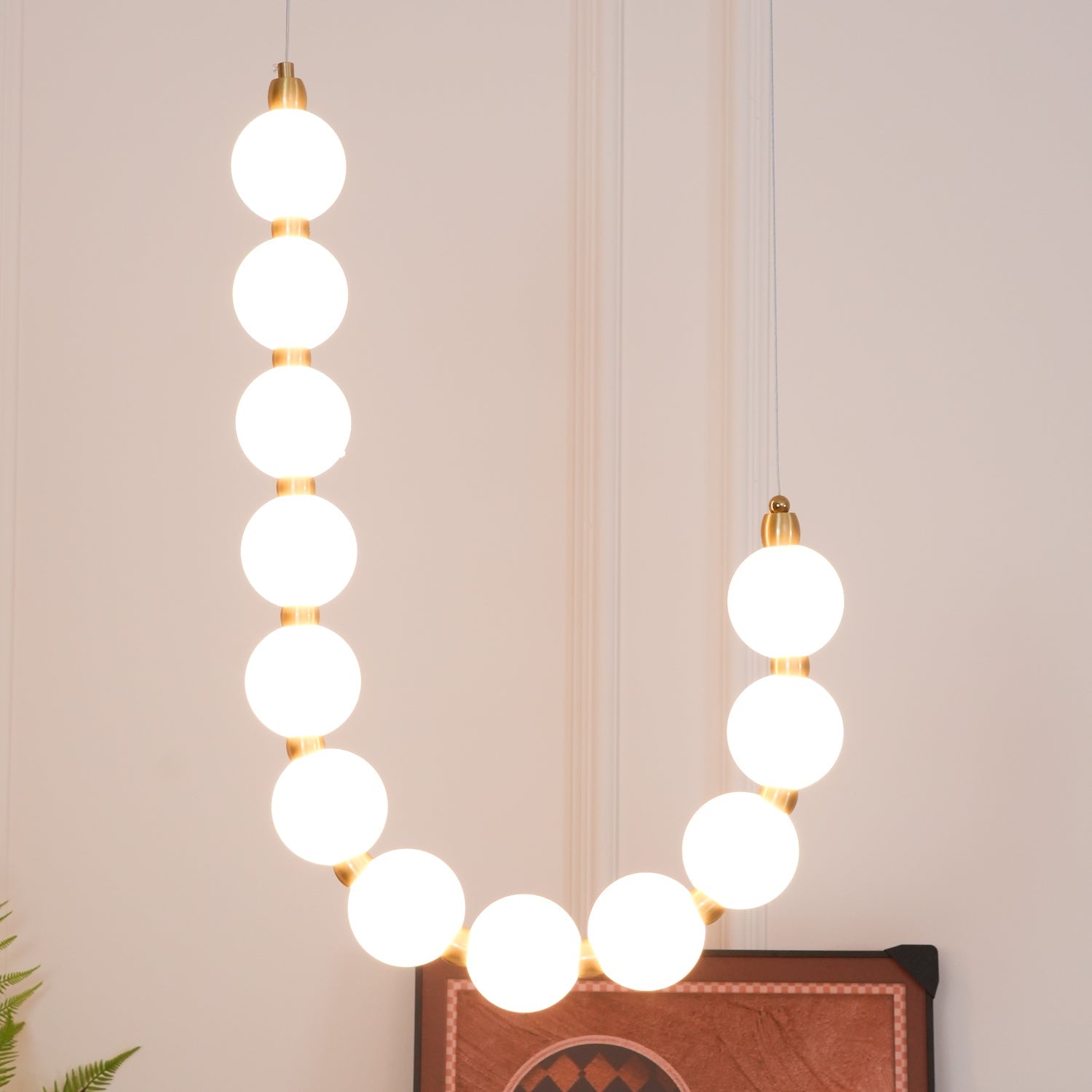 Acrylic Pearl Necklace Chandelier - YhLamps