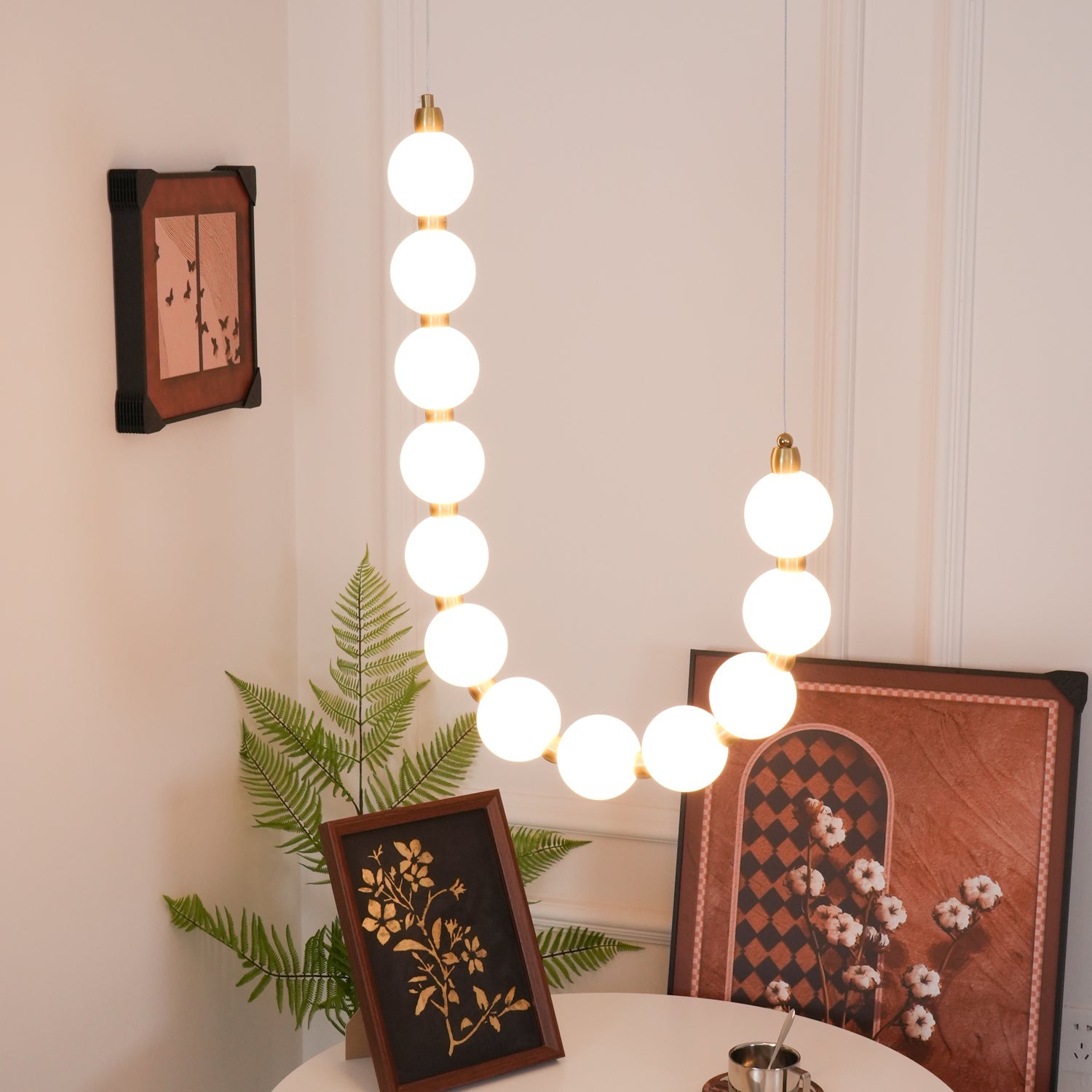 Acrylic Pearl Necklace Chandelier - YhLamps