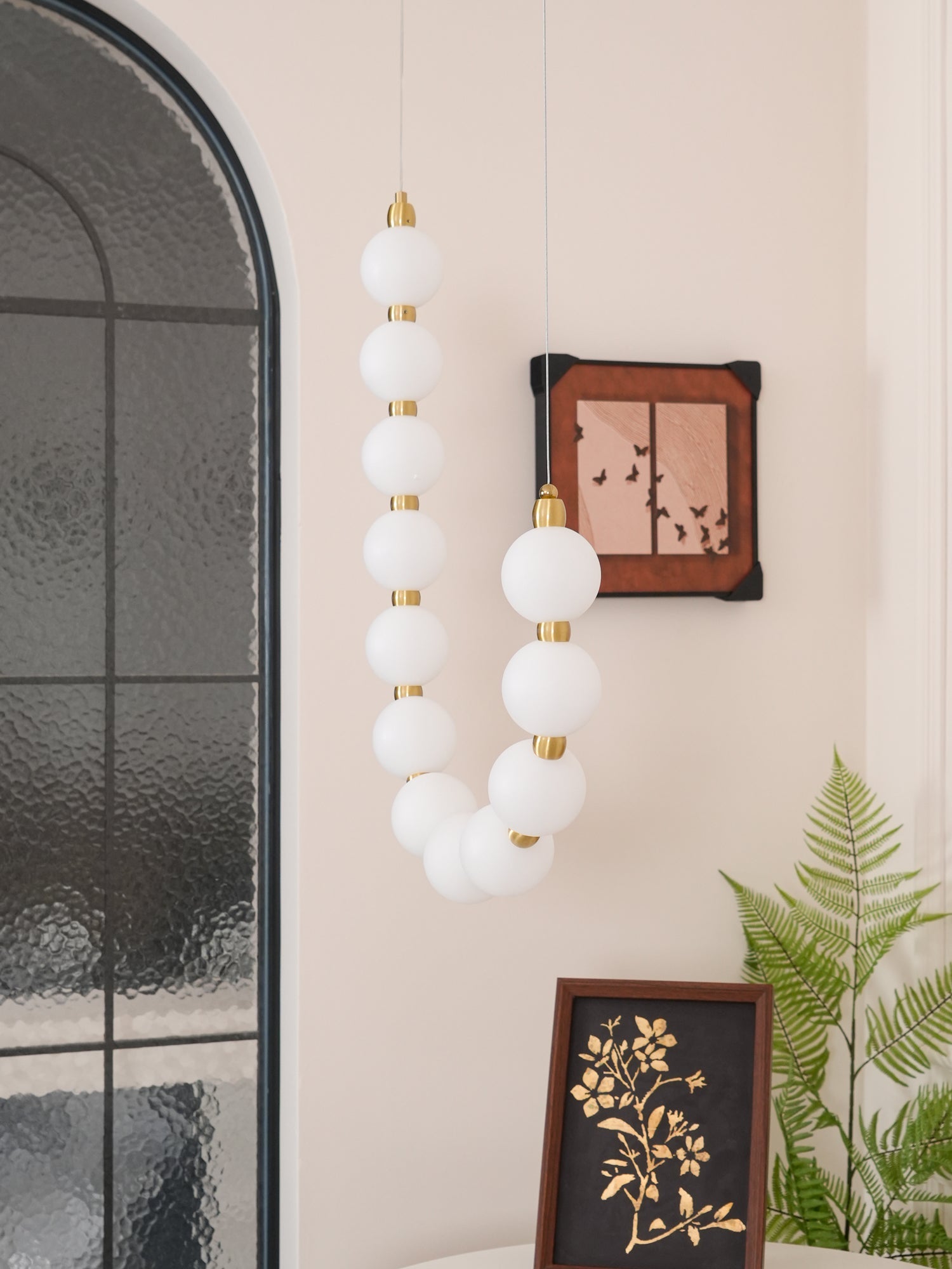 Acrylic Pearl Necklace Chandelier - YhLamps