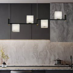 Alabaster Square Box Chandelier - YhLamps