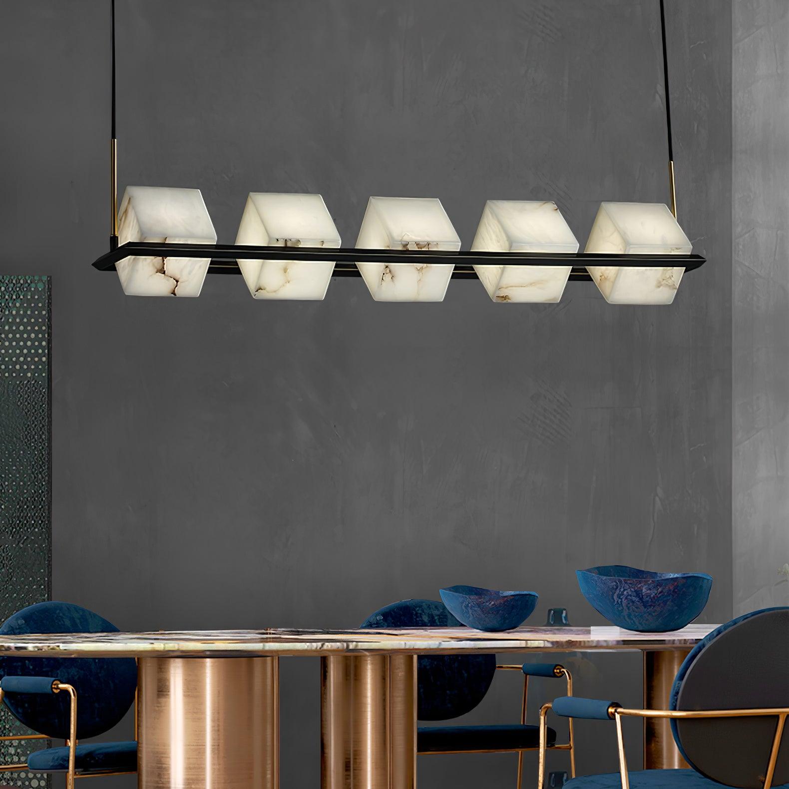 Alabaster Square Box Chandelier - YhLamps