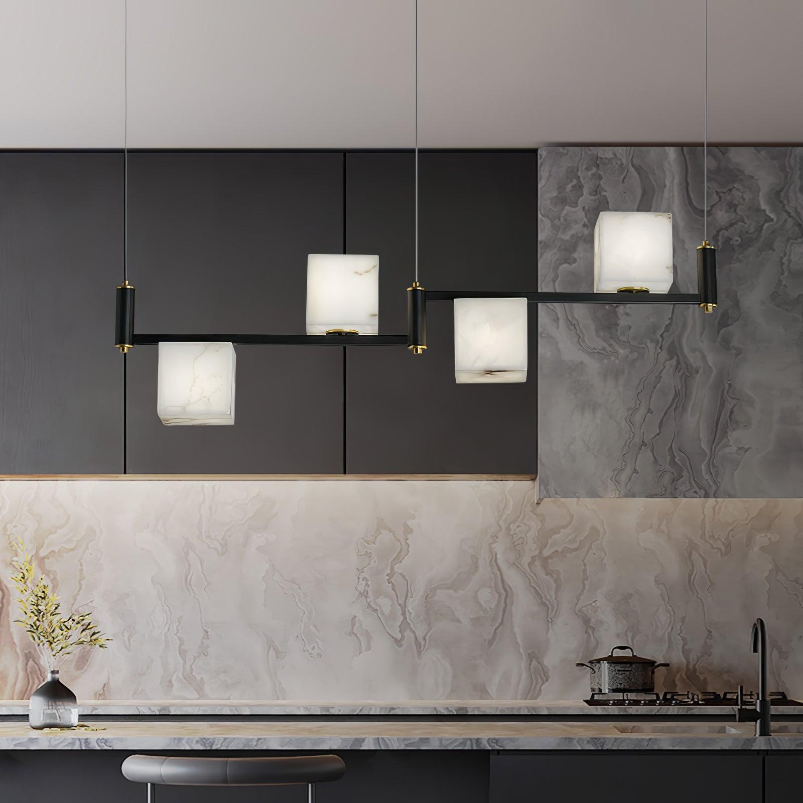 Alabaster Square Box Chandelier - YhLamps