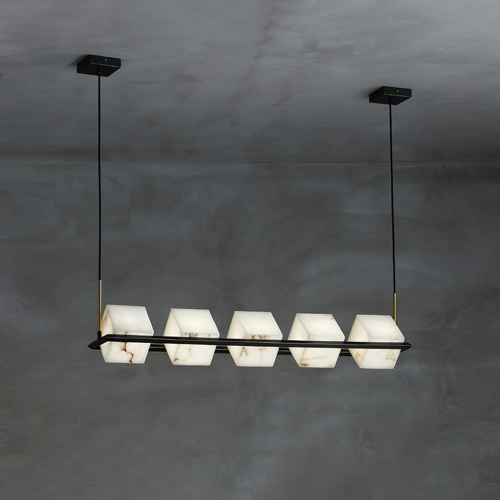 Alabaster Square Box Chandelier - YhLamps
