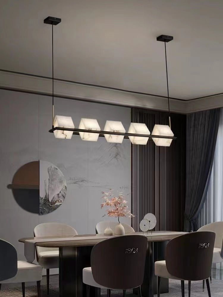 Alabaster Square Box Chandelier - YhLamps
