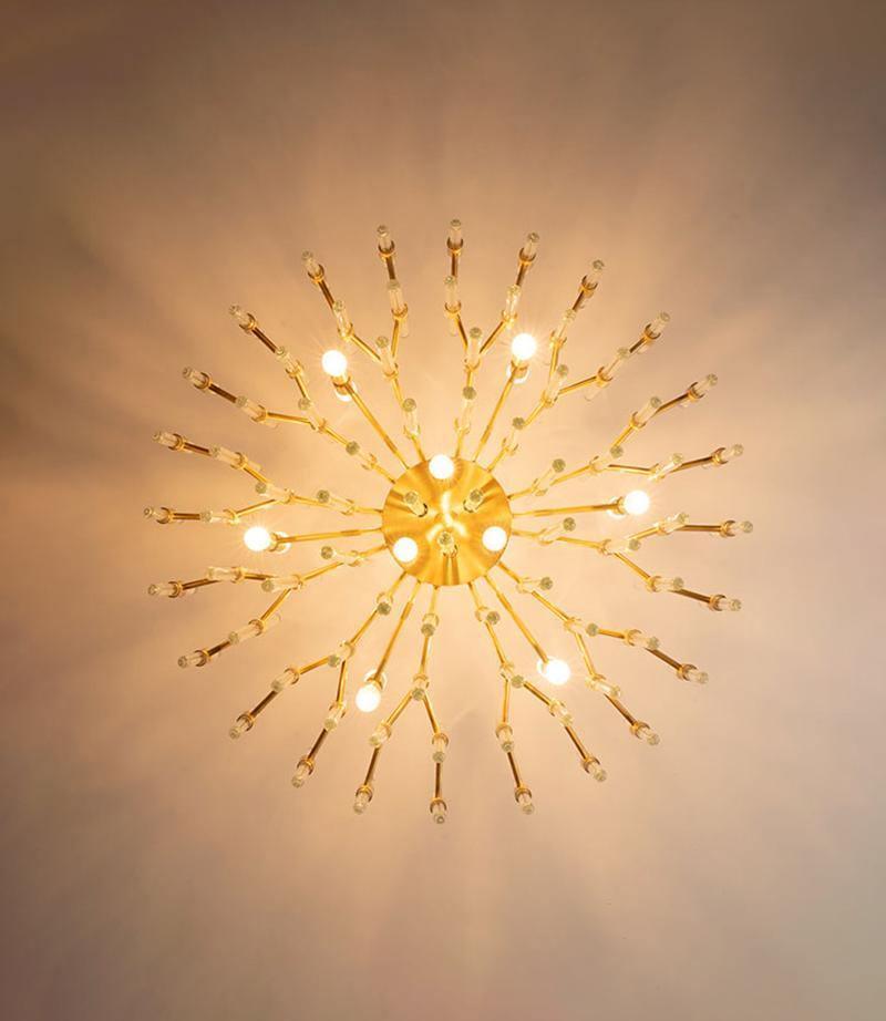 Vintage Antique Brass Chandelier - YhLamps