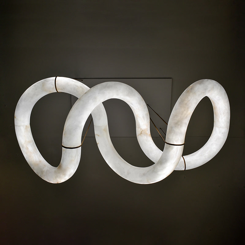 Merlin Scarlett Designer Alabaster Pendant Light. Modern Inspired Chandelier - YhLamps