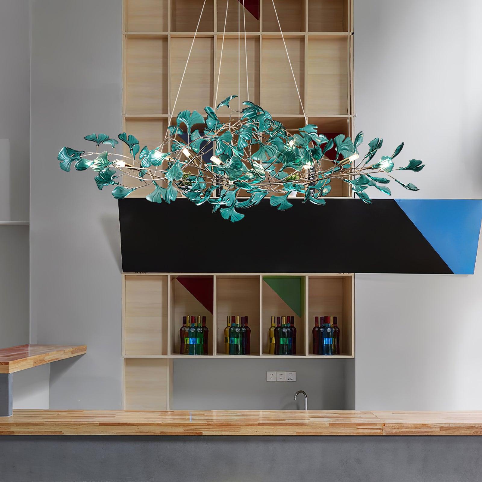 Acrylic Ginkgo Leaf Chandelier - YhLamps