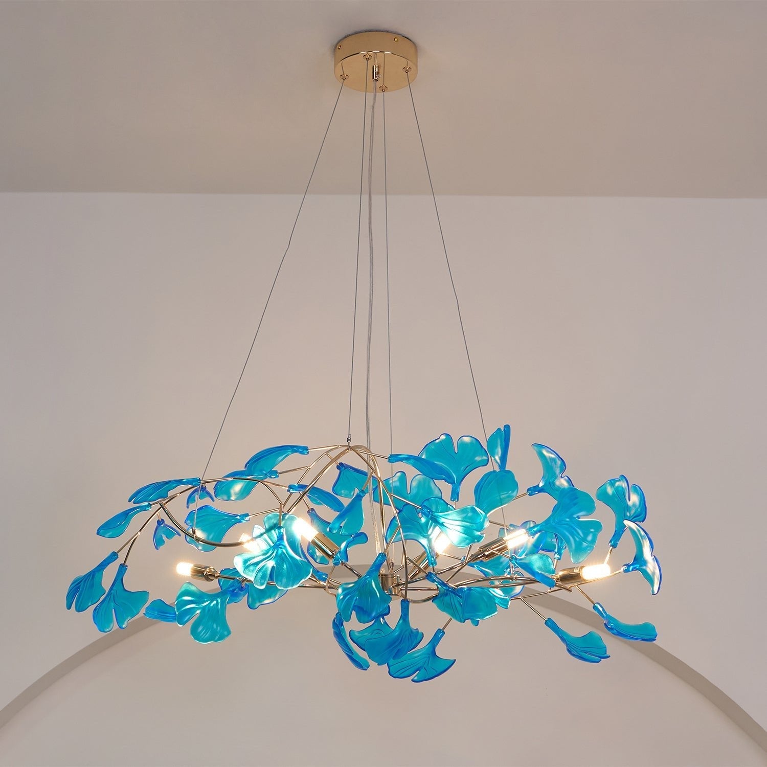 Acrylic Ginkgo Leaf Chandelier - YhLamps