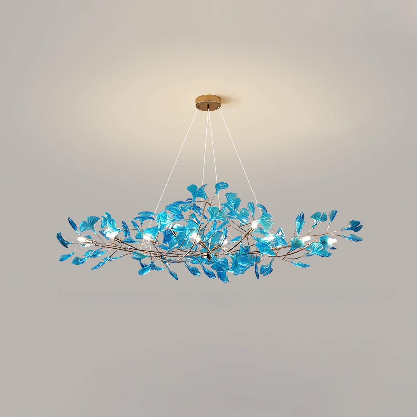 Acrylic Ginkgo Leaf Chandelier - YhLamps