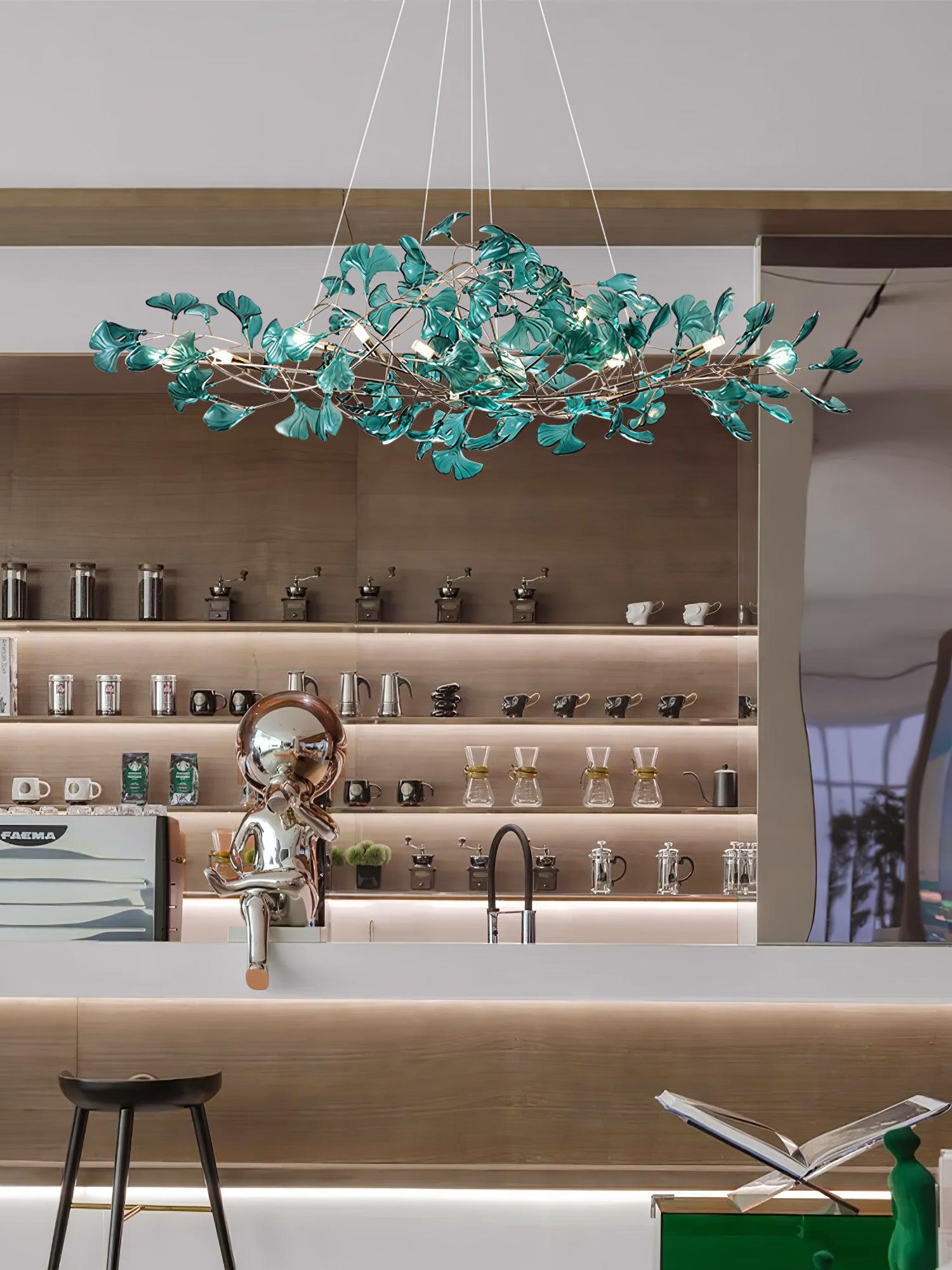 Acrylic Ginkgo Leaf Chandelier - YhLamps