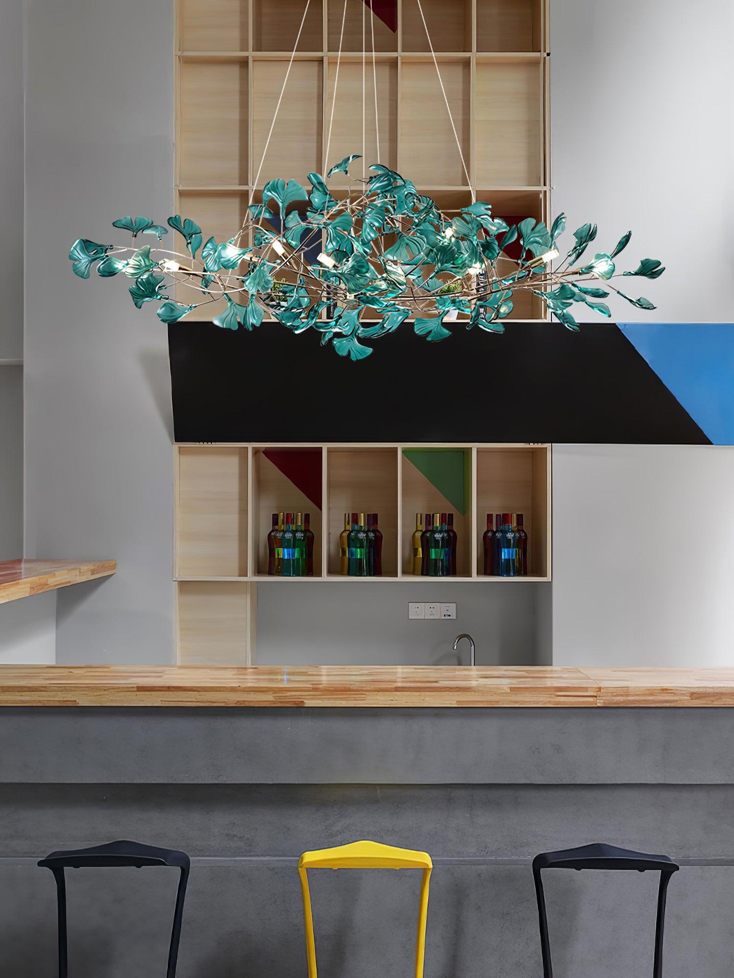 Acrylic Ginkgo Leaf Chandelier - YhLamps