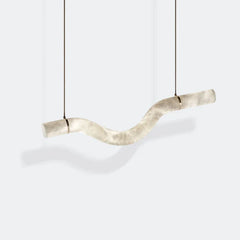 Modern Creative Alabaster Curved Chandelier for Living/Dining Room - YhLamps