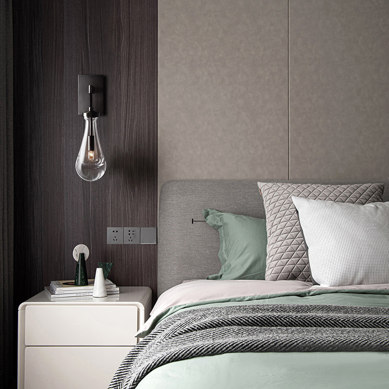 Raindrop Sconce MattBlack - YhLamps