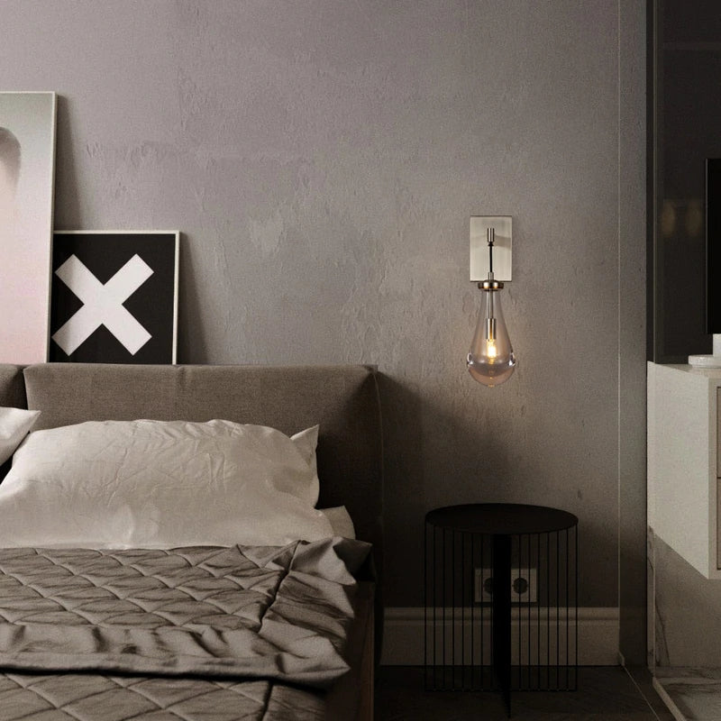 Raindrop Sconce Satin Nickel - YhLamps