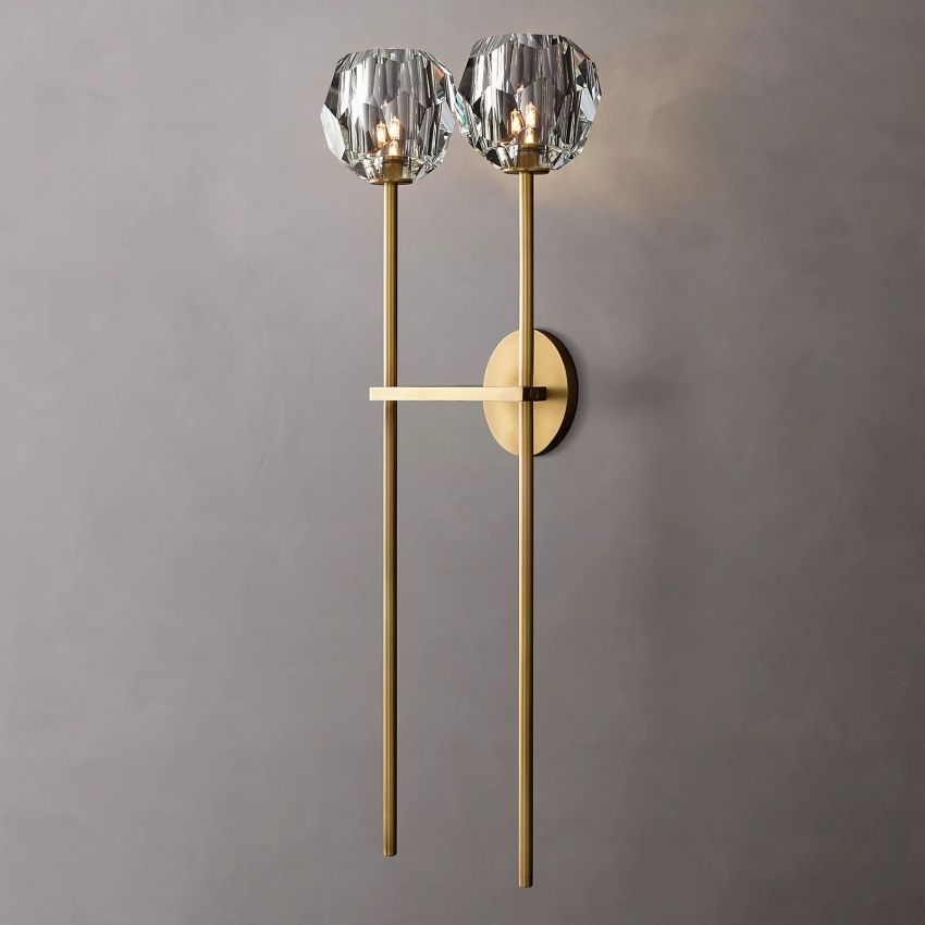 Belle De Crystal Grand Double Sconce - YhLamps