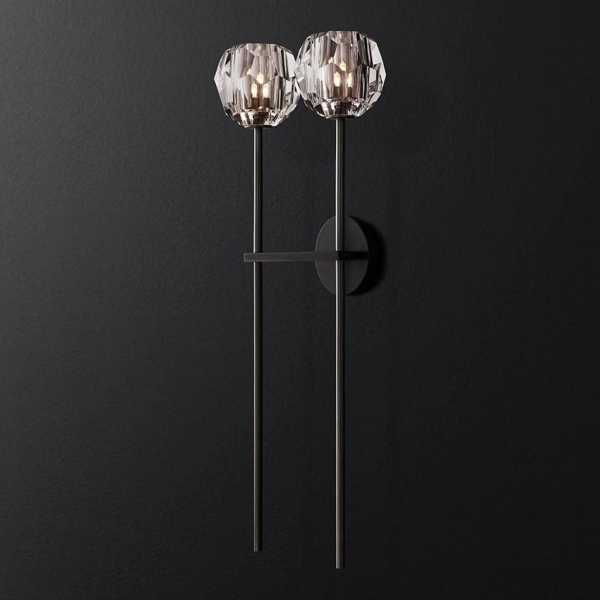 Belle De Crystal Grand Double Sconce - YhLamps