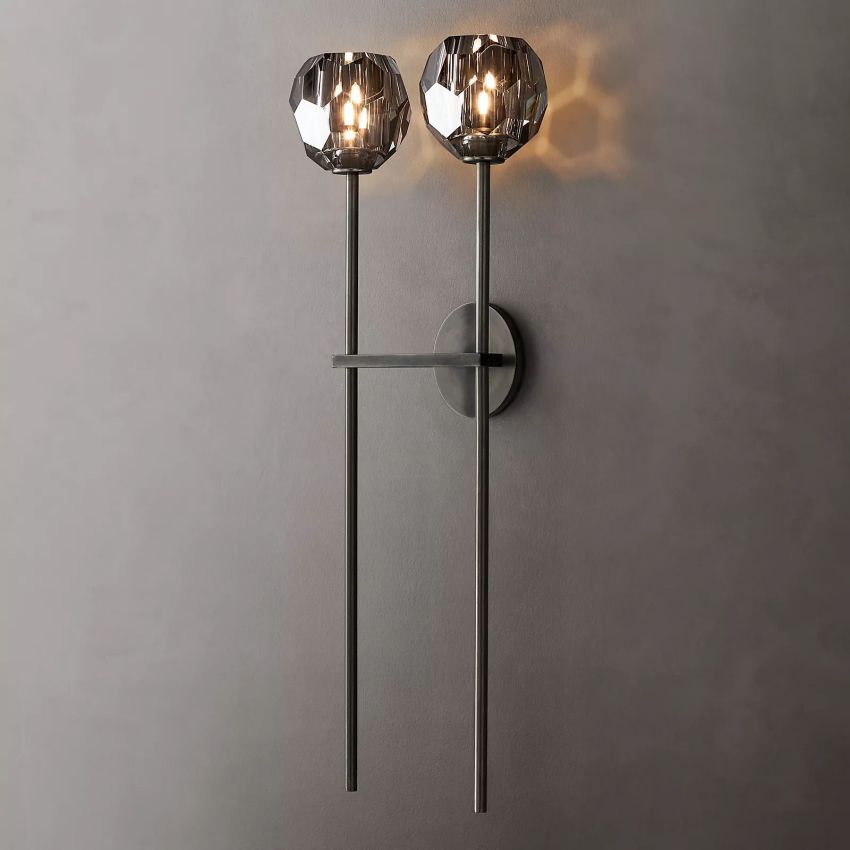 Belle De Crystal Grand Double Sconce - YhLamps