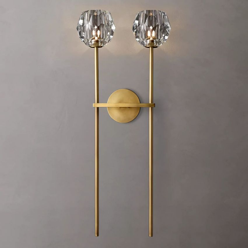 Belle De Crystal Grand Double Sconce - YhLamps