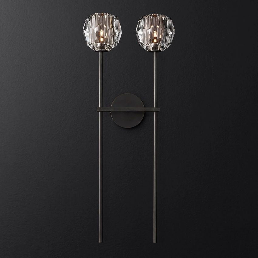 Belle De Crystal Grand Double Sconce - YhLamps