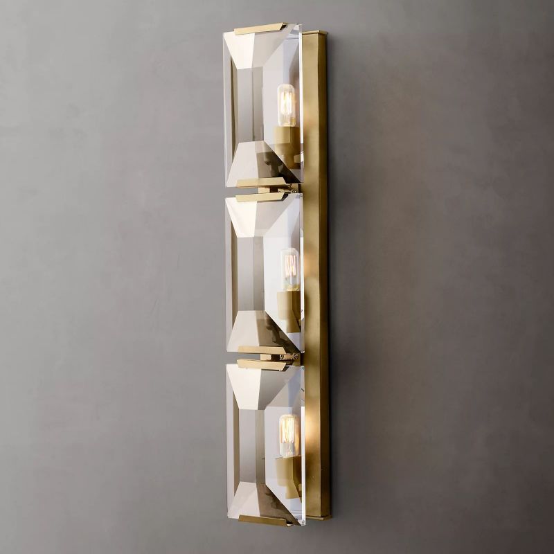 Customized Faceted Crystal Wall Sconce - YhLamps