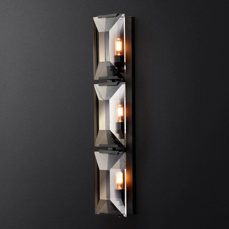 Customized Faceted Crystal Wall Sconce - YhLamps