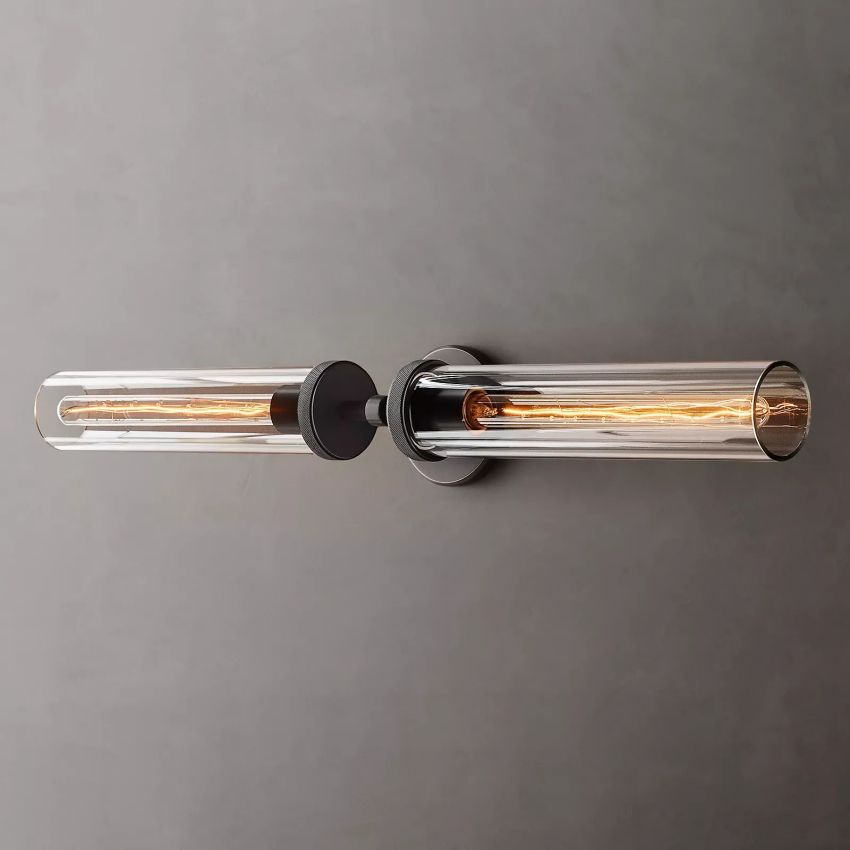 Lambert Knurled Grand Linear Sconce - YhLamps